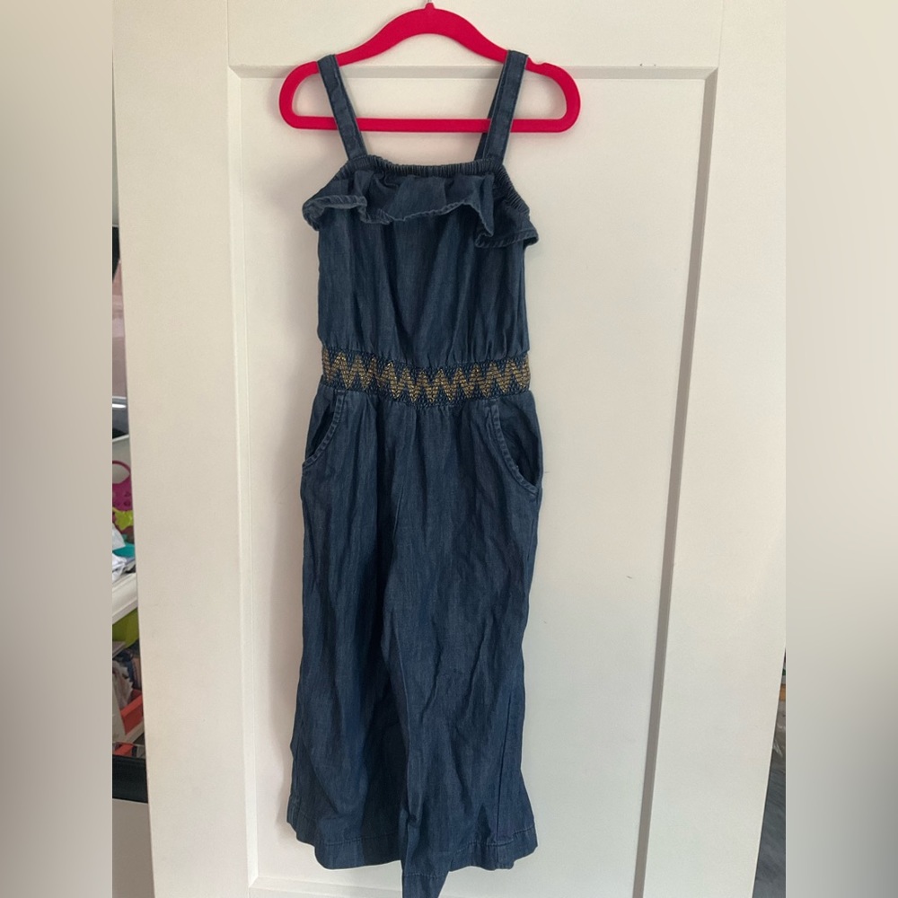 EUC Cat & Jack denim jumpsuit size 4/5